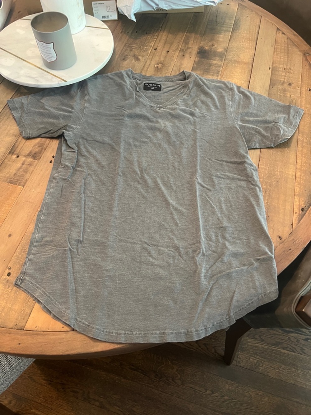 Goodlife Washed Short Sleeve Crewneck T-Shirt in Heather Gray